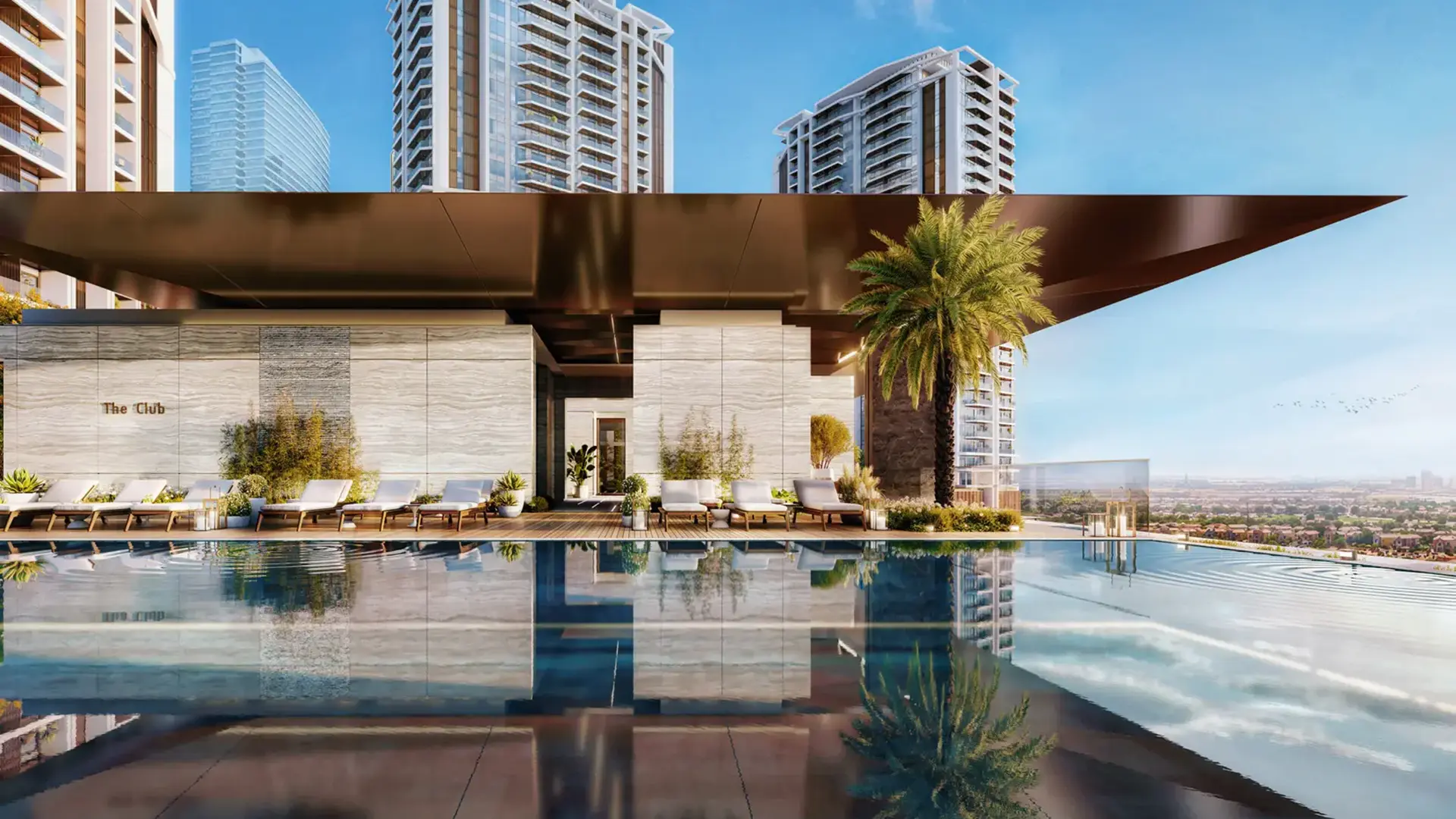 The podium deck is a landscaped spine that seamlessly connects towers and amenities